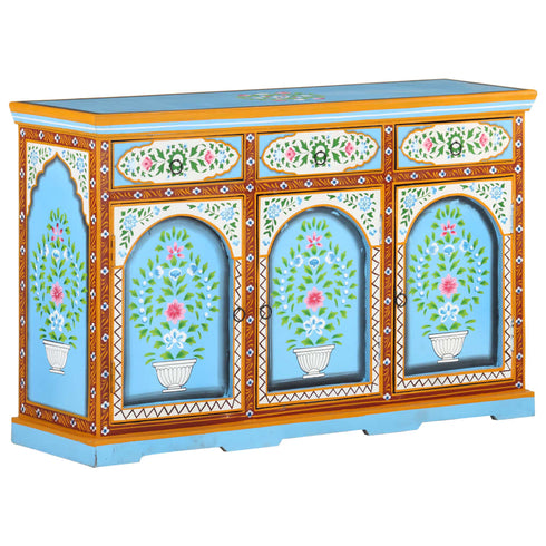 L' Orientaliste -  Hand Painted Sideboard 120x35x76 cm Solid Mango Wood